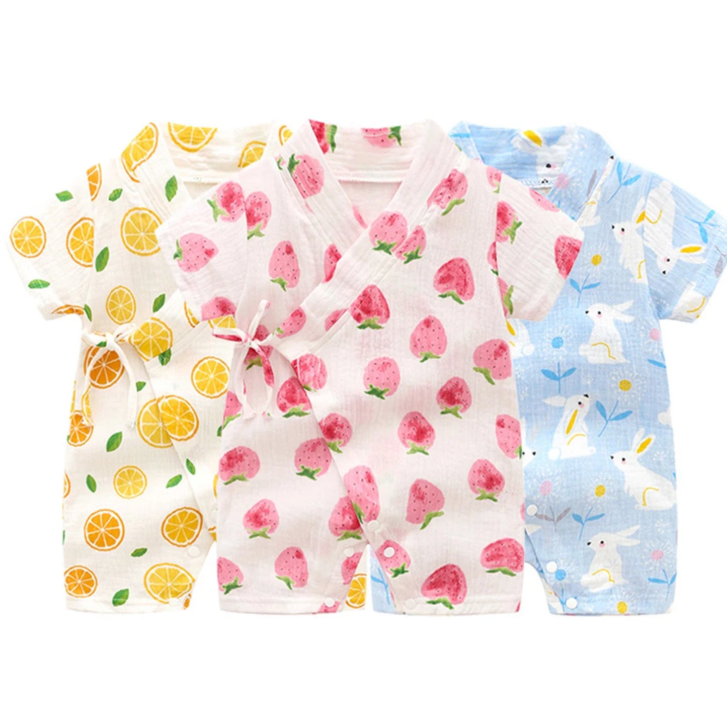 Tenue d’été style kimono pour bébé fille et garçon