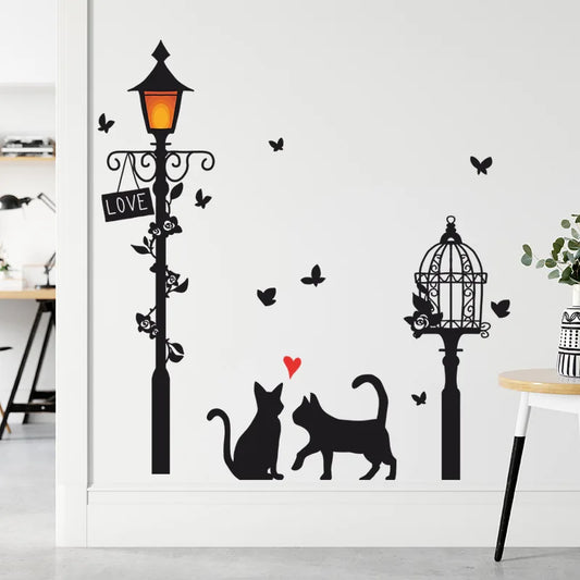 Stickers muraux en forme de chats