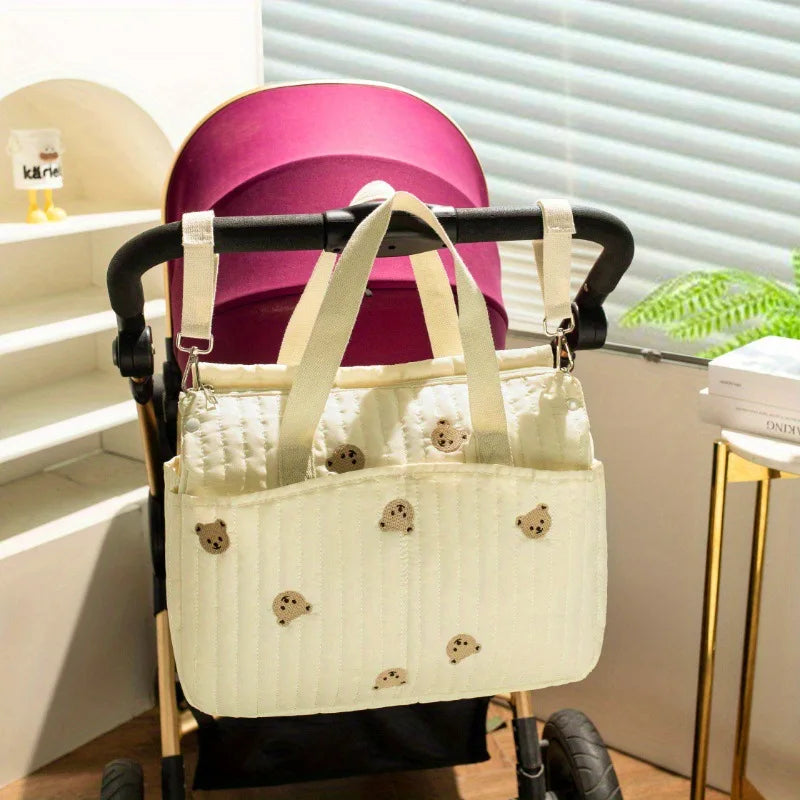 Sac à langer brodé grand modèle pour bébé