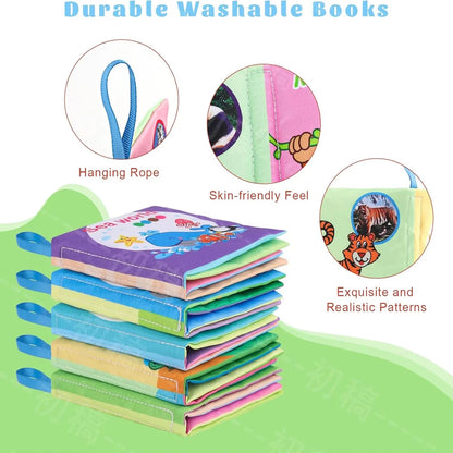 Livre éducatif en tissu doux pour bébé