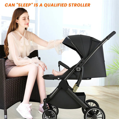 Poussette de bébé pliable à 4 roues
