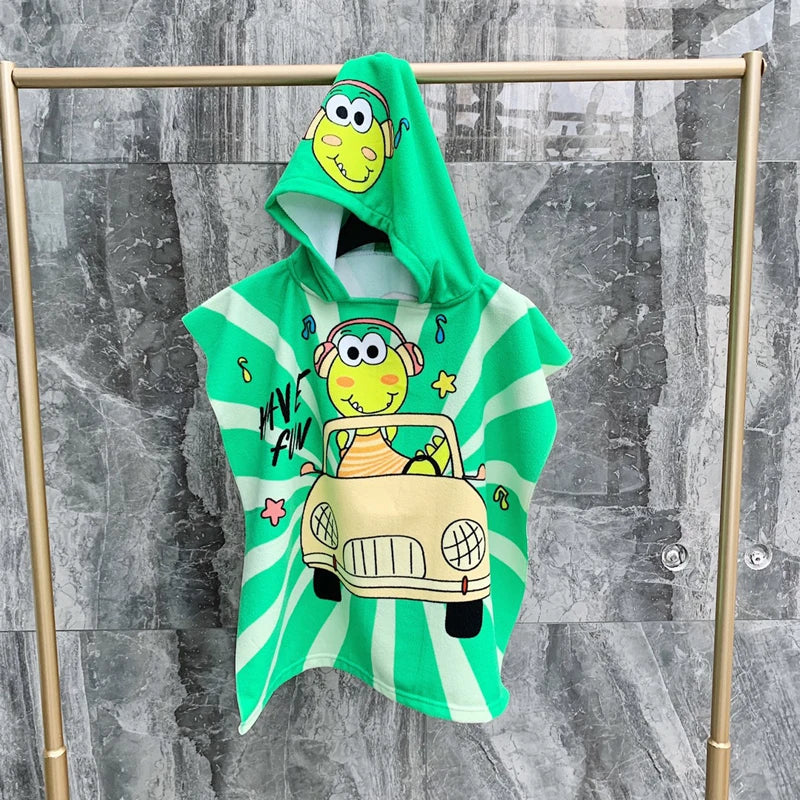 Cape de bain à capuche pour enfant
