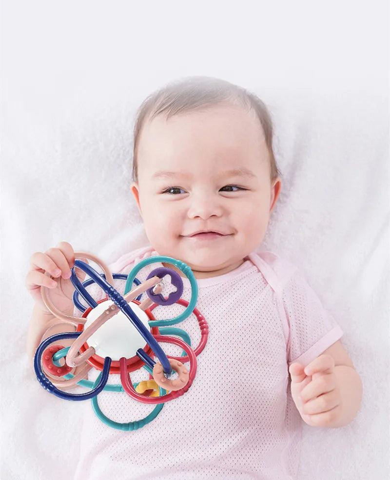Hochet en caoutchouc souple pour bébé
