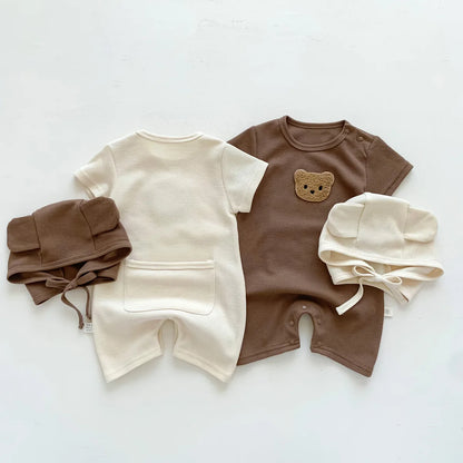 Barboteuse avec bonnet pour bébé