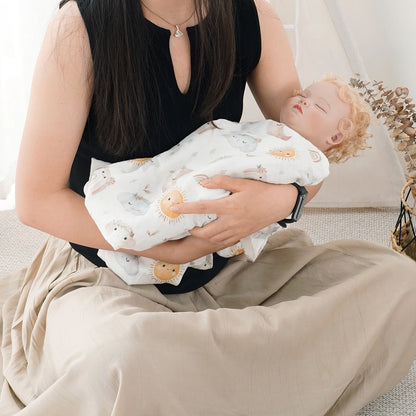 Couverture à langer en mousseline de bambou et coton pour bébé