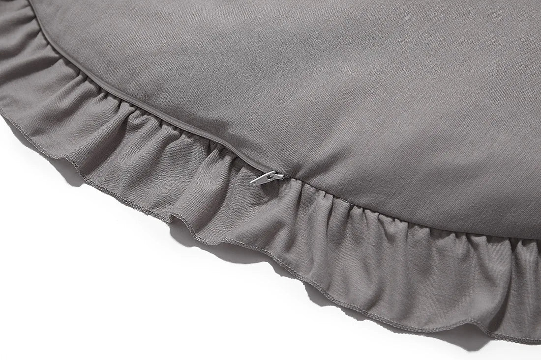 Tapis de sol bébé rond en dentelle douce