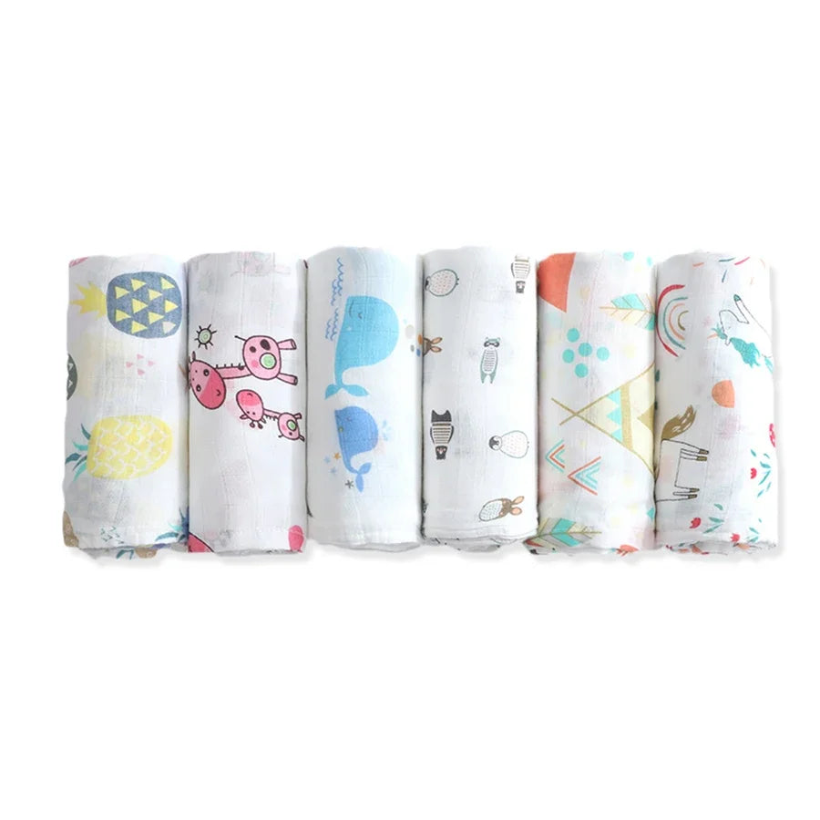 Couverture en mousseline avec 2 couches de gaze de bambou pour bébé