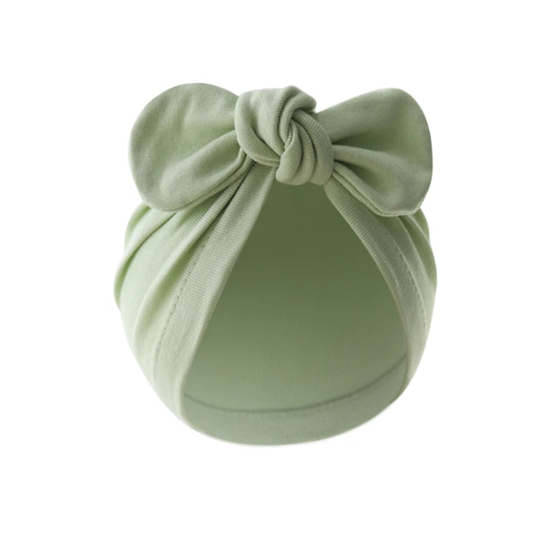 Turban élastique doux avec nœud papillon pour fille
