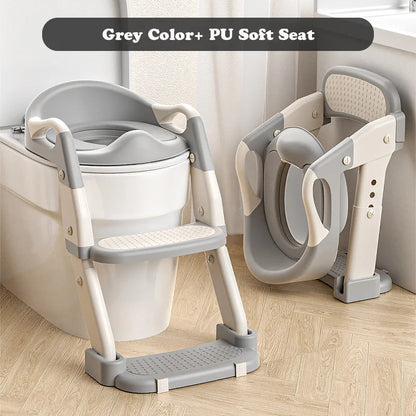 Chaise de toilettes pliable avec escalier pour enfants