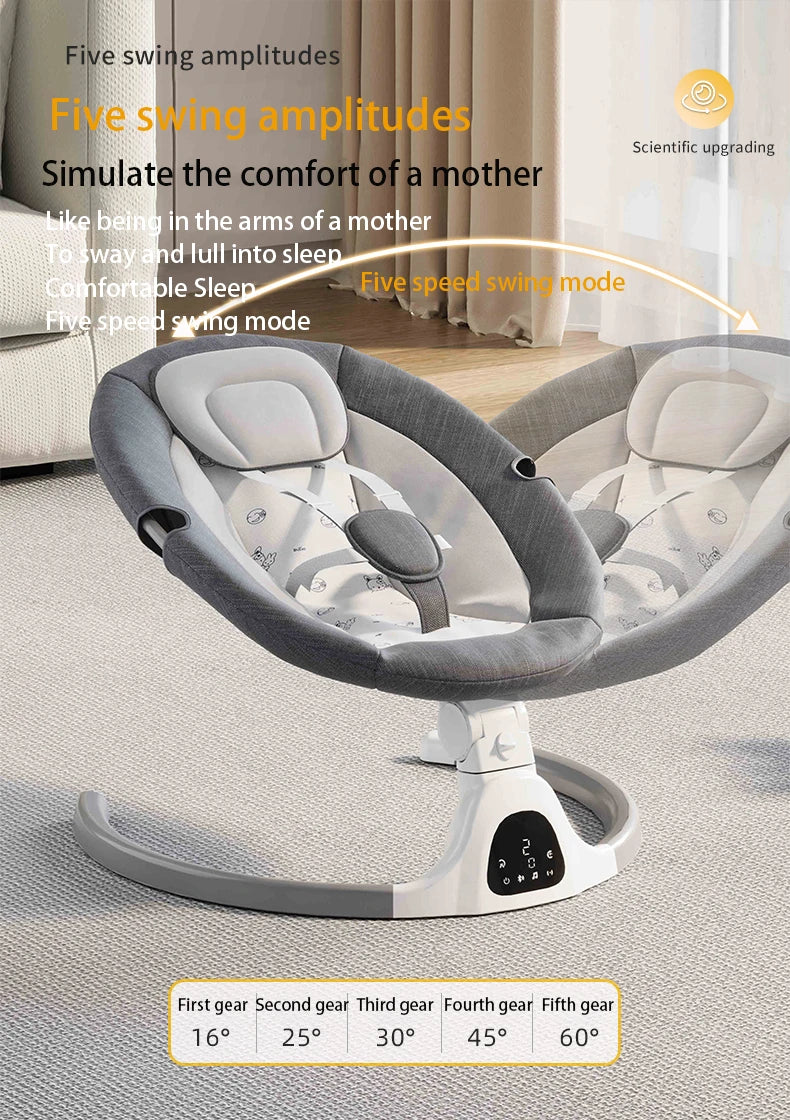 Berceau électrique et musical télécommandé pour bébé avec connexion Bluetooth