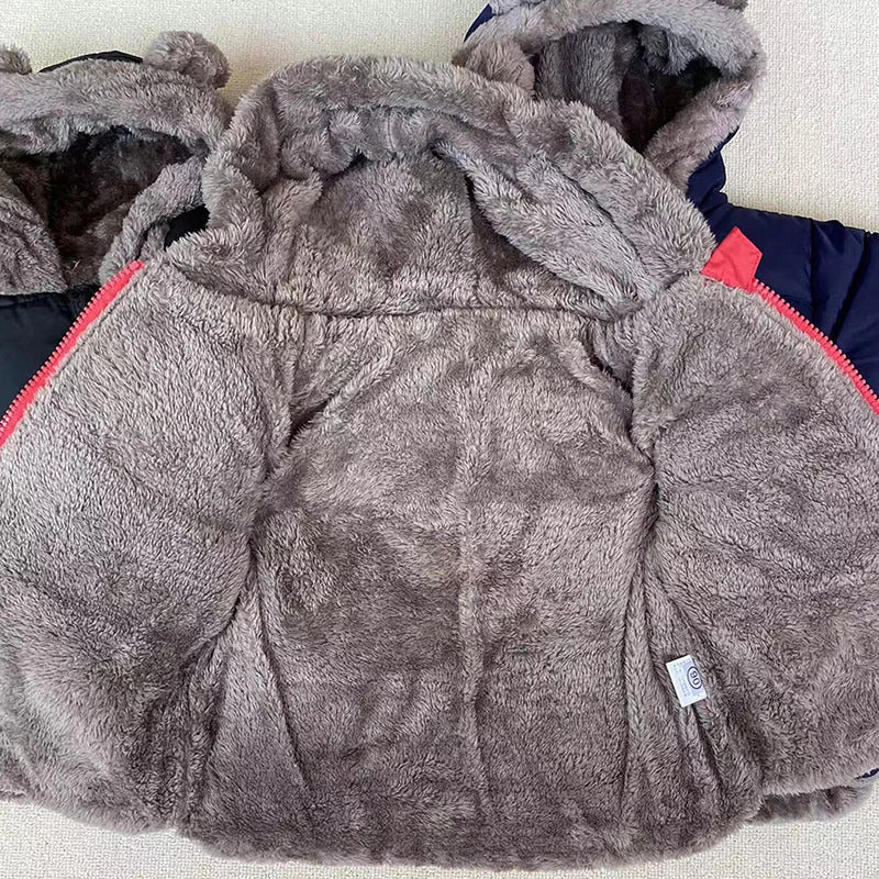 Manteau à capuche polaire épais pour enfants