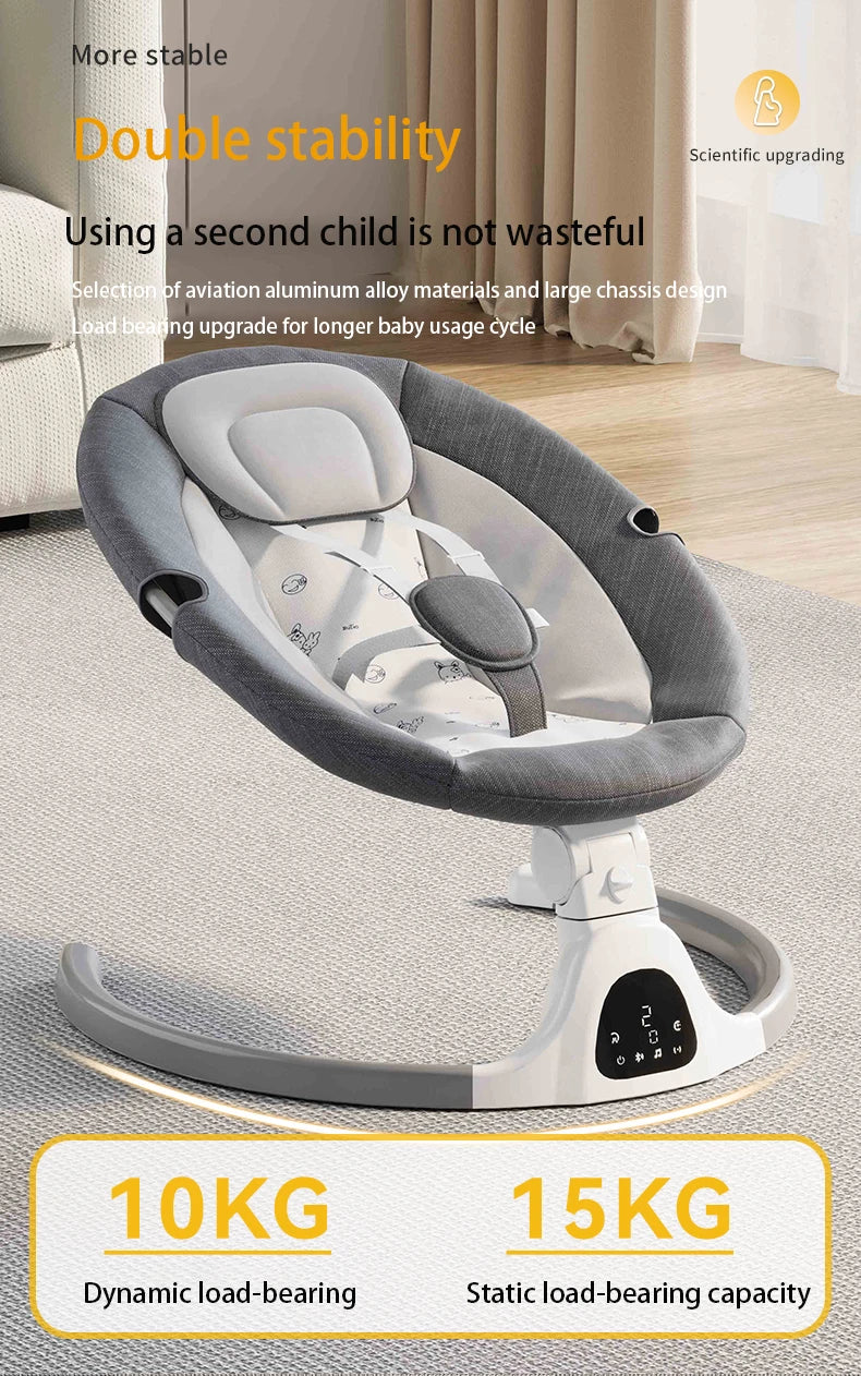 Berceau électrique et musical télécommandé pour bébé avec connexion Bluetooth