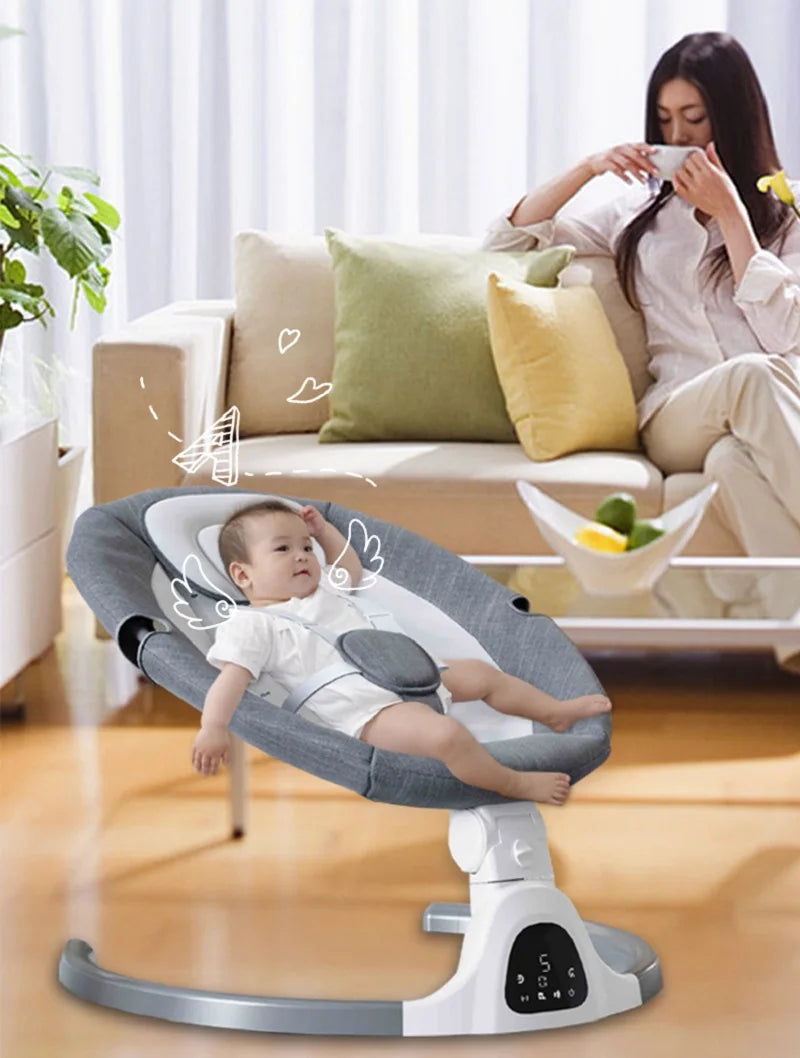Berceau électrique et musical télécommandé pour bébé avec connexion Bluetooth