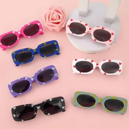 Lunettes de soleil à imprimé cœur pour enfants
