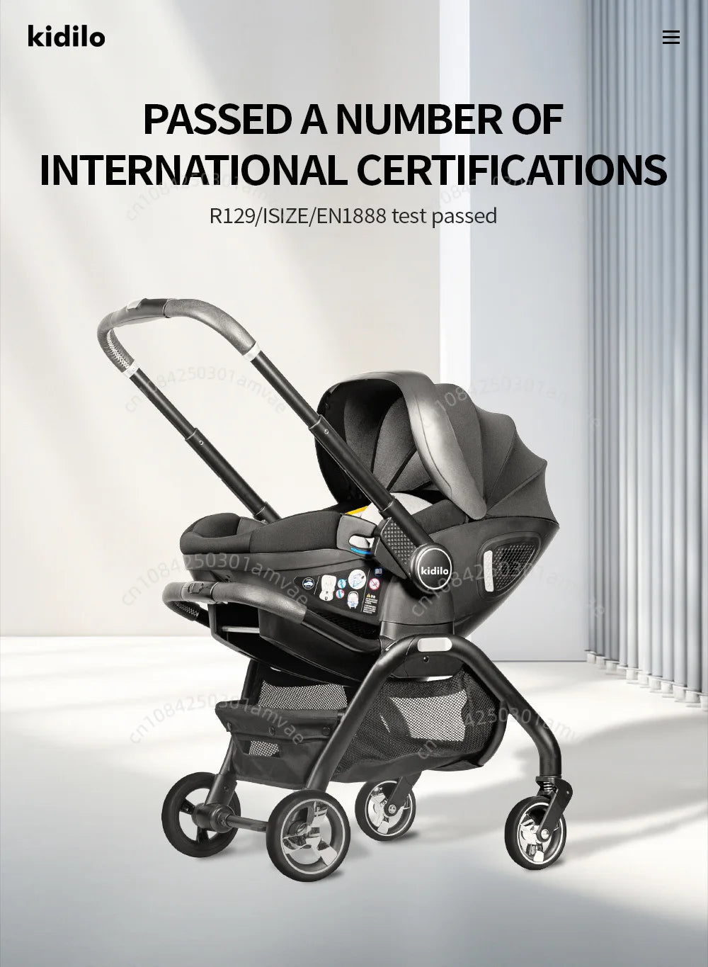 Poussette Portable 3 en 1 pour bébé