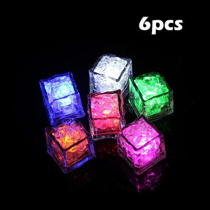 Lot de 6 ou 12 pièces de jouets de bain cubes lumineux