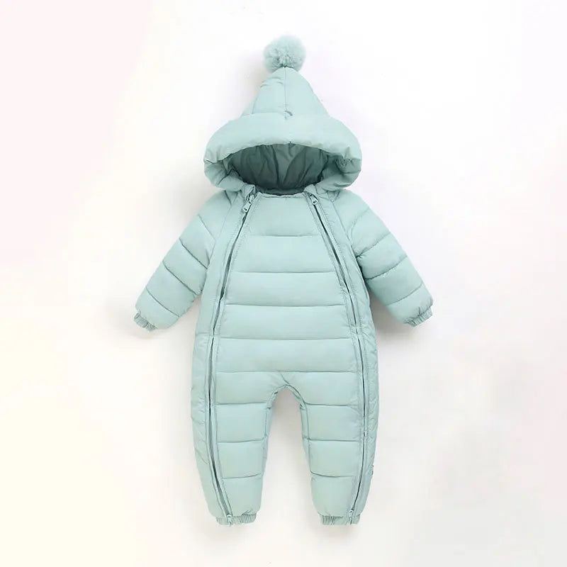Doudoune bébé barbotteuse rouge avec capuche