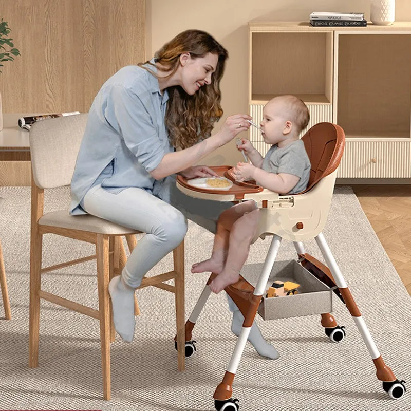 Chaise bébé haute pliable et réglable