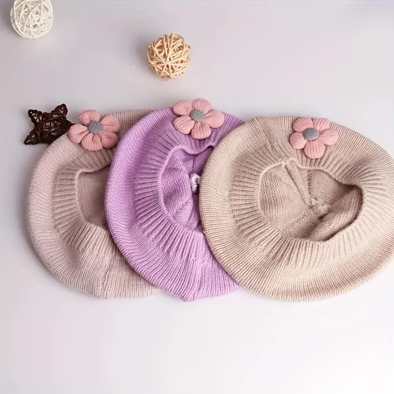 Bonnet tricoté pour filles