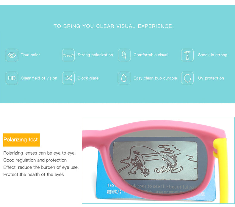 Lunettes de soleil carrées pour enfants