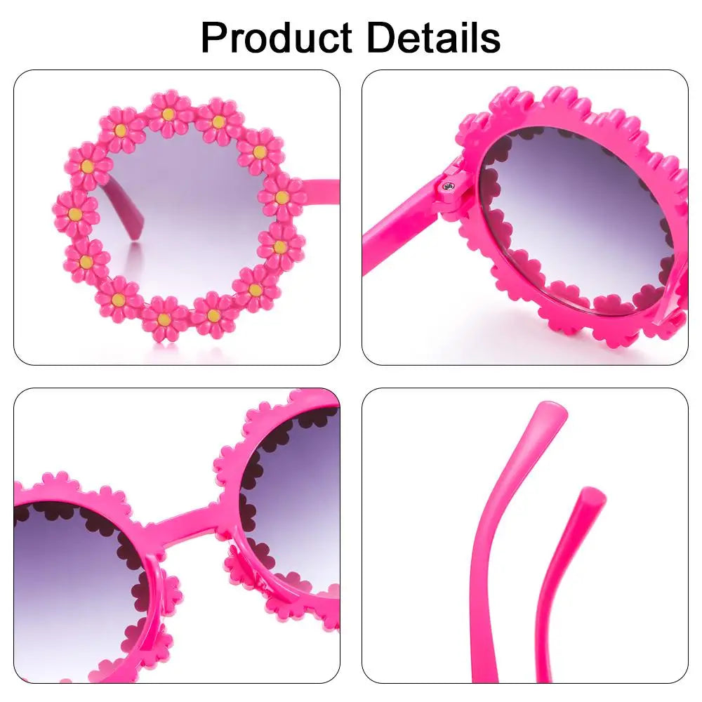 Lunette de soleil bébé ronde en forme de marguerite