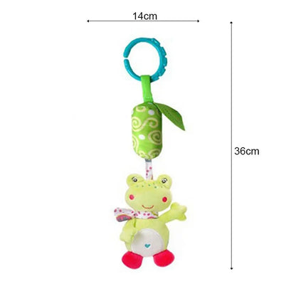 Hochet main en coton avec peluche et cloche