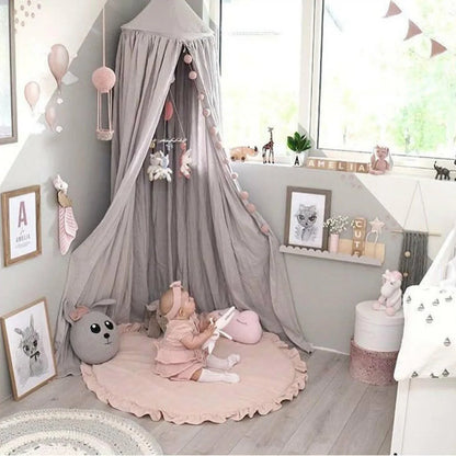 Tapis de sol bébé rond en dentelle douce