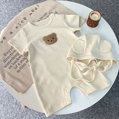 Barboteuse avec bonnet pour bébé