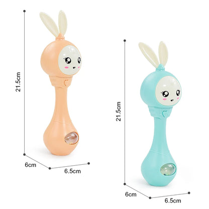 Hochet de dentition motif lapin avec musique