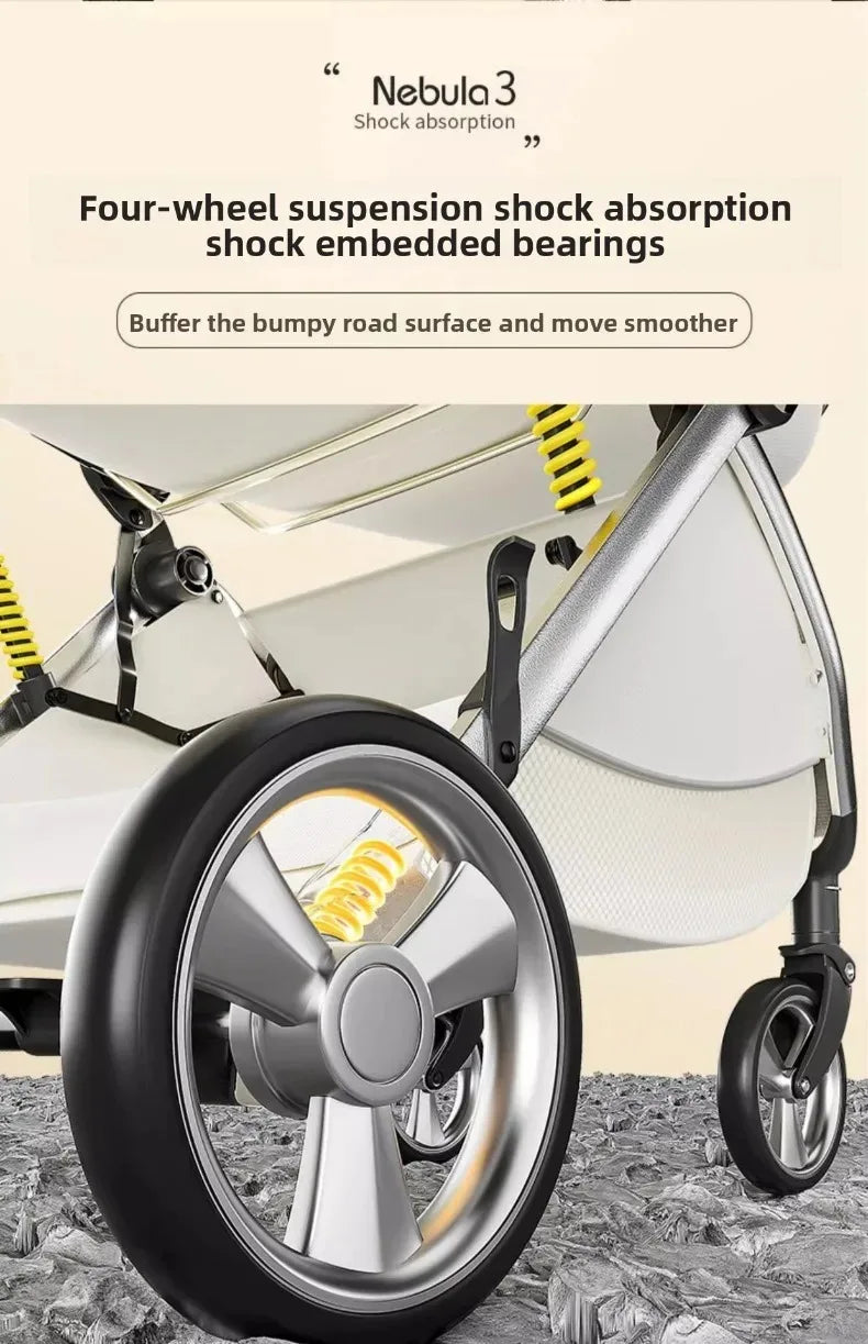 Poussette de luxe portable pour bébé