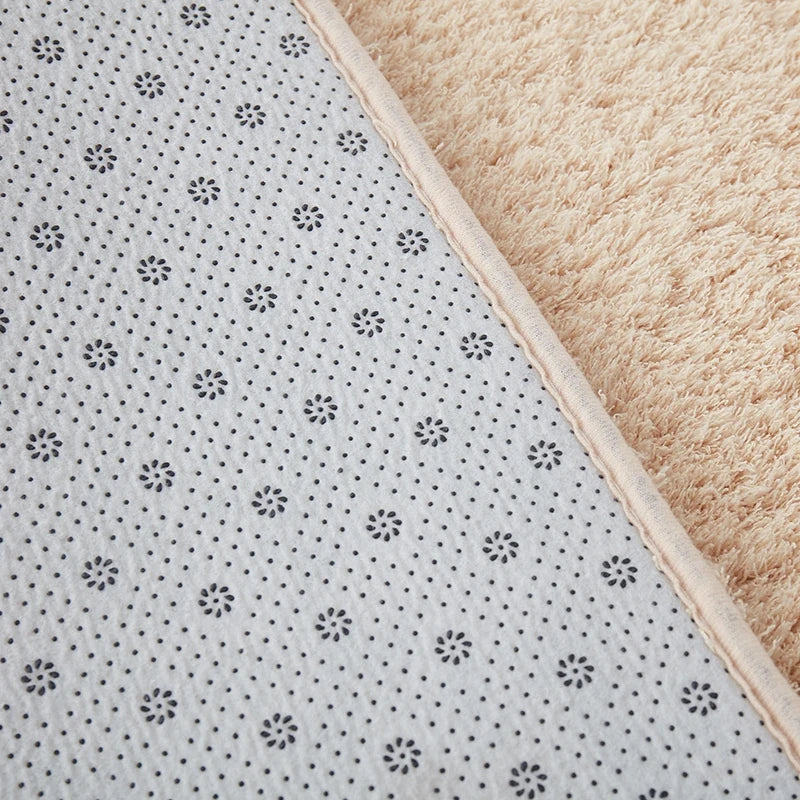 Tapis de sol bébé doux rond et beige pour bébé