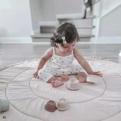 Tapis de sol rose en coton doux pour bébé