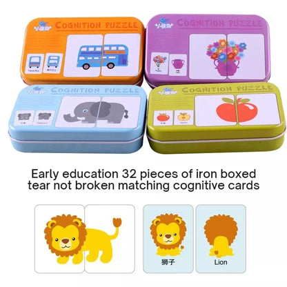Cartes de puzzle cognitif pour bébé