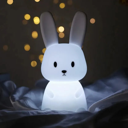 Veilleuse lapin en silicone aux couleurs changeantes