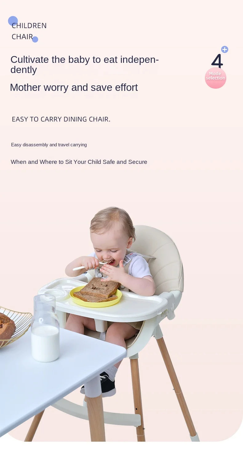 Chaise haute multifonctionnelle pour bébé