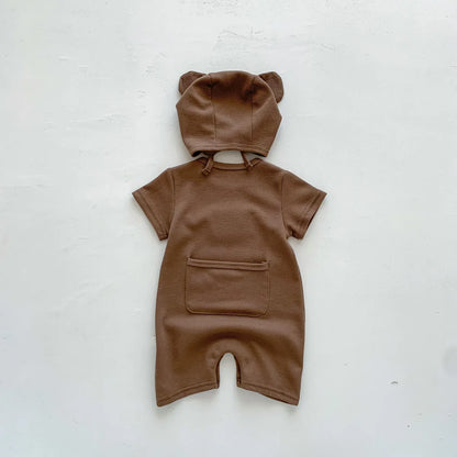 Barboteuse avec bonnet pour bébé