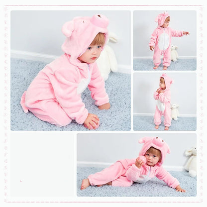 Combinaison pyjama doux à motifs d’animaux pour bébé