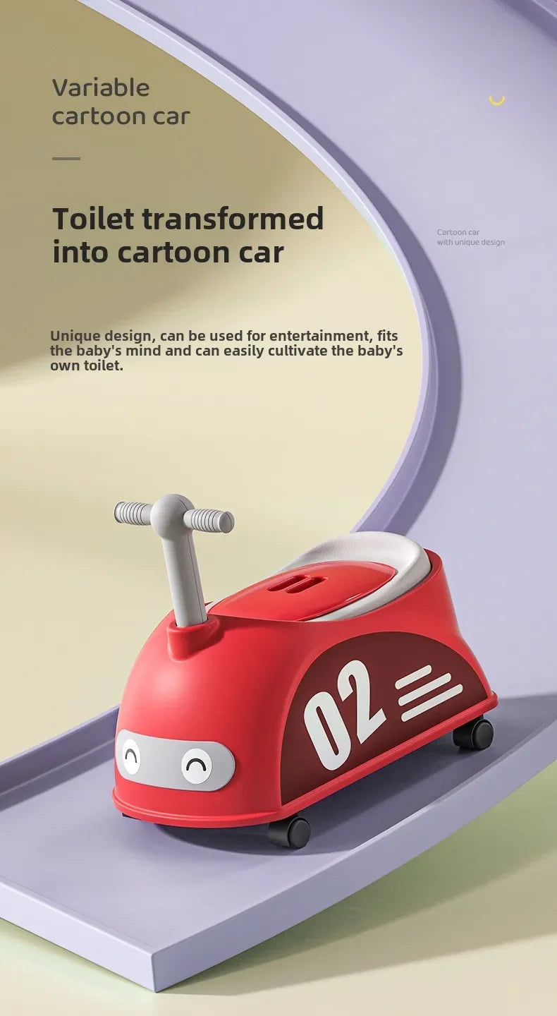 Pot de toilette motif voiture pour bébé