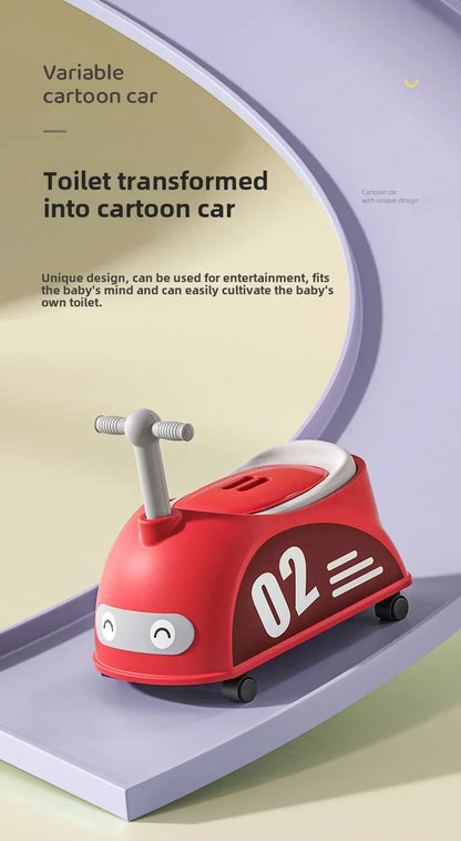 Pot de toilette motif voiture pour bébé
