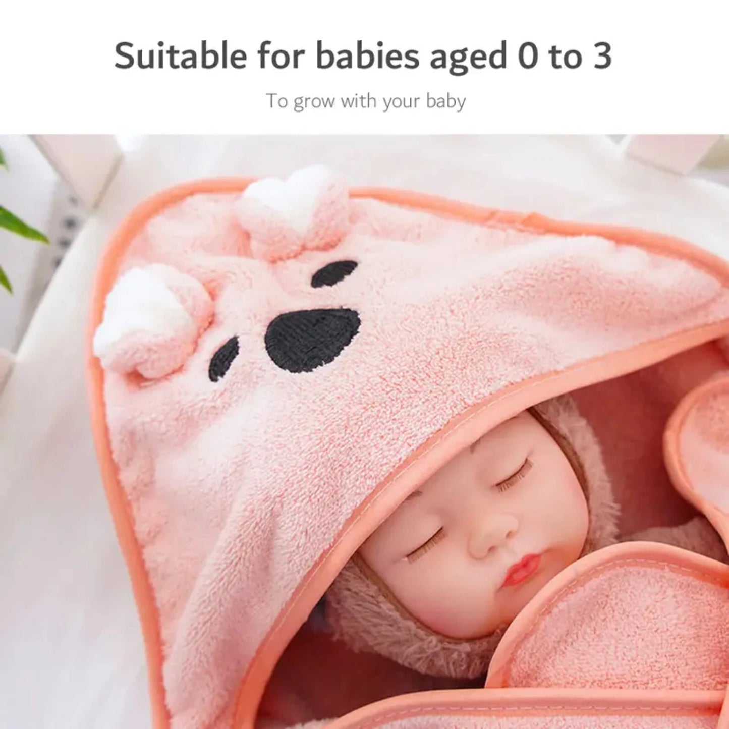 Serviette de bain en velours pour nouveau-né