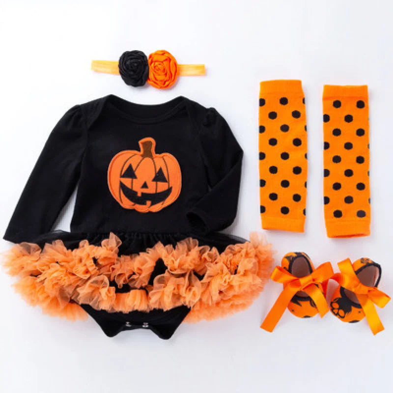 Déguisement halloween bébé fille 4 pièces