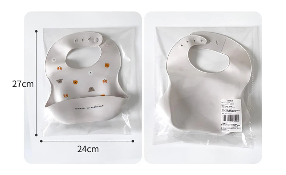 Bavoir en silicone réglable pour bébés