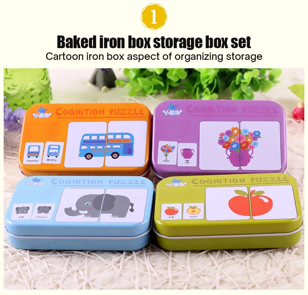 Cartes de puzzle cognitif pour bébé