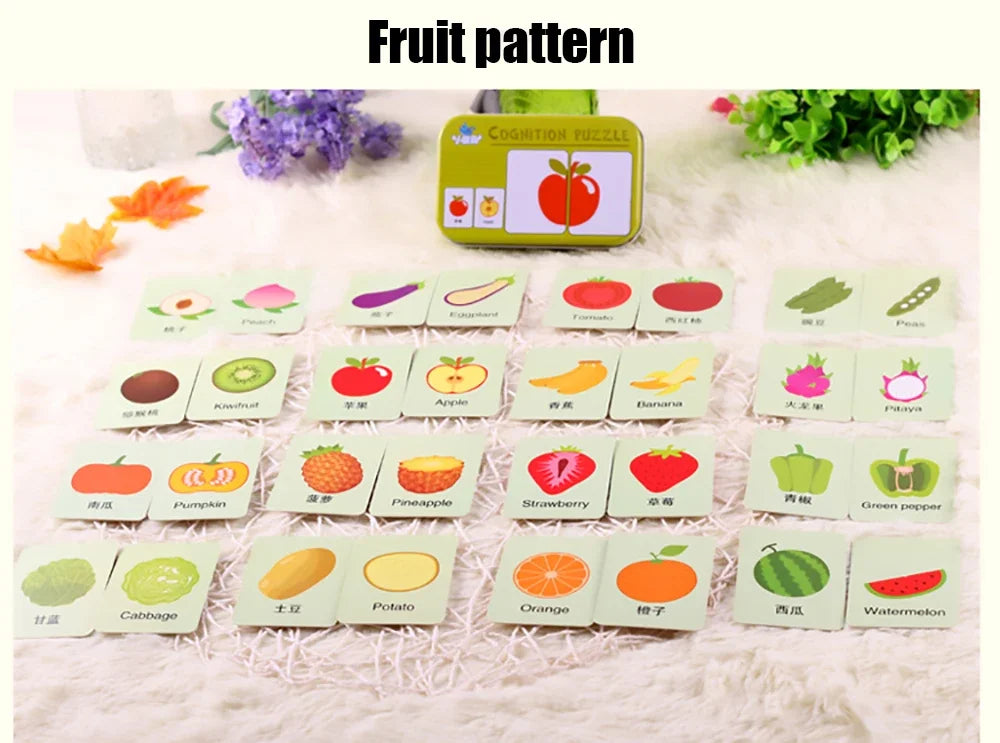 Cartes de puzzle cognitif pour bébé