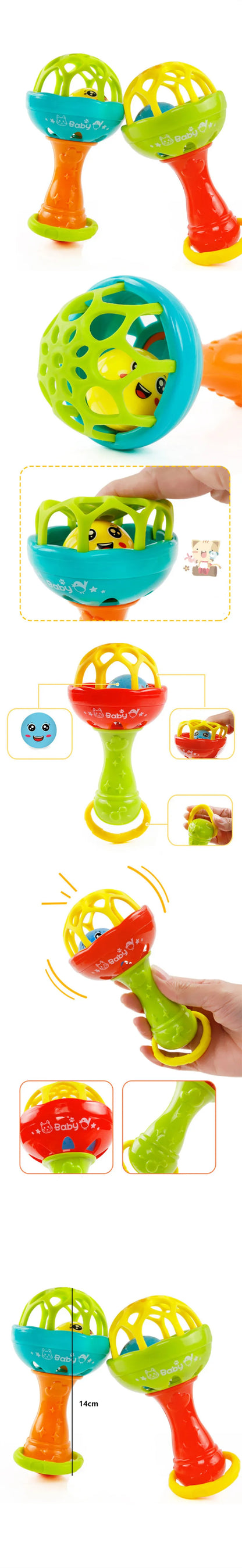 Hochet en caoutchouc souple pour bébé