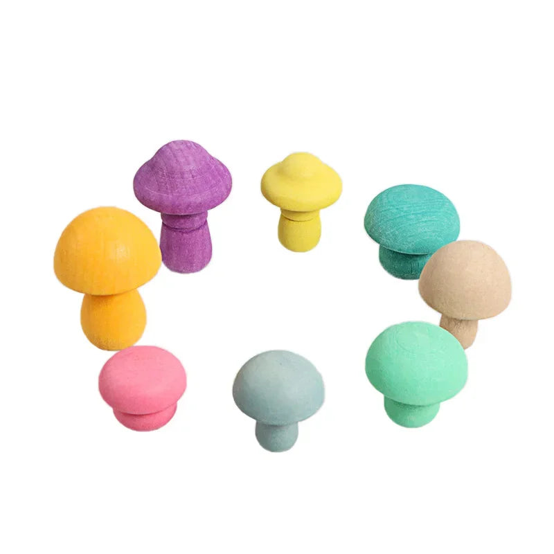 Jouet de cueillette de champignons en bois
