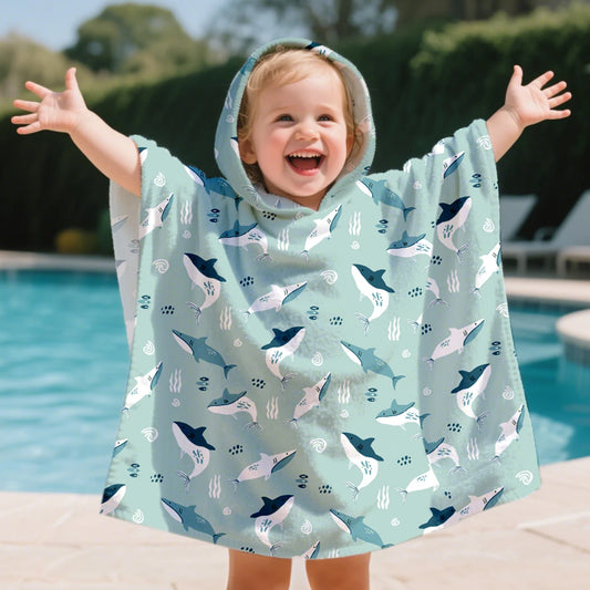 Serviette de plage à capuche pour bébé