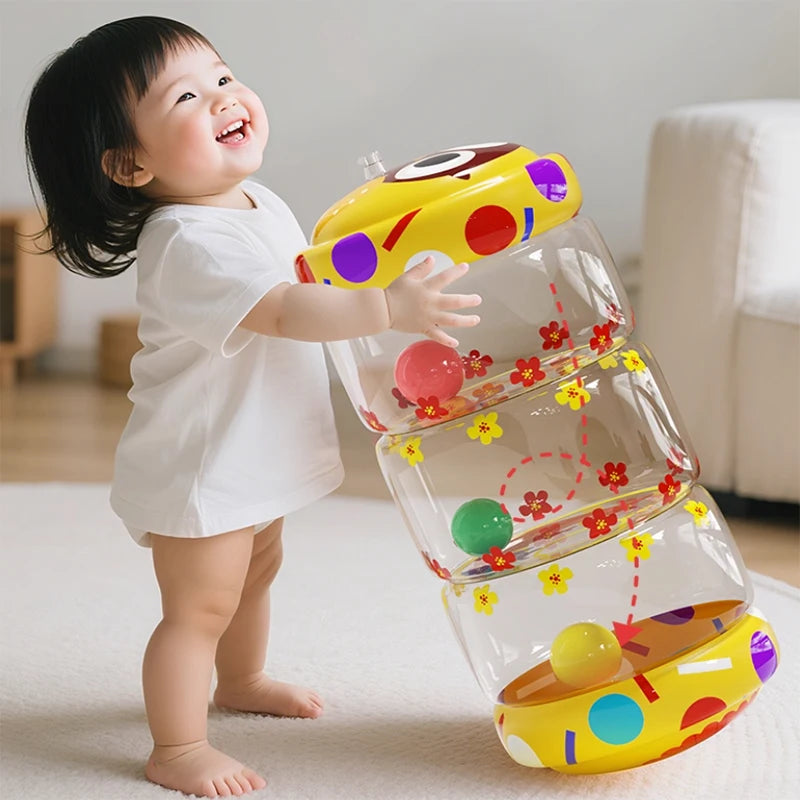 Jouet gonflable bébé en forme de rouleau ourson
