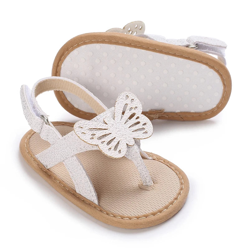 Sandales à paillettes détail papillon pour bébé fille