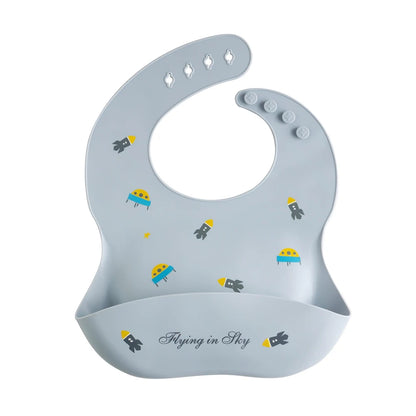 Bavoir en silicone réglable pour bébés